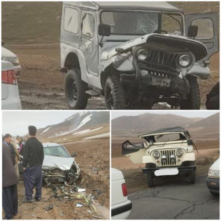 تصادف شدید در جاده بوکان مهاباد (برهان)