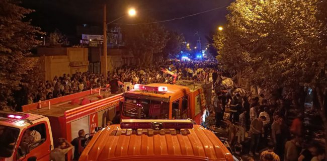 مصدومین آتش‌سوزی بازارچه امین نقده به ۳۸ نفر رسید